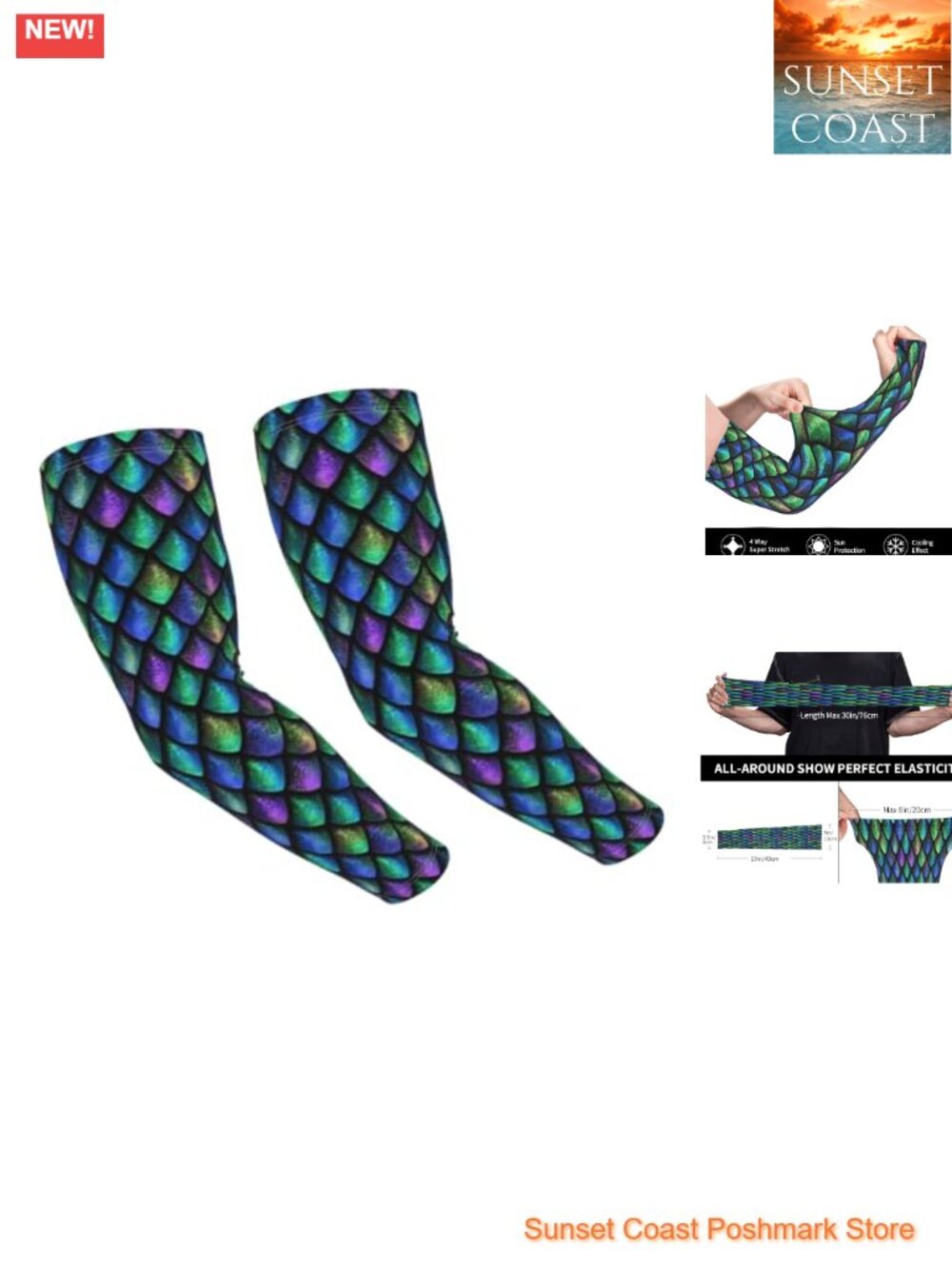 Cooling Sun Protection Arm Sleeves for Women Men Outdoor Garden Sports Non-Slip